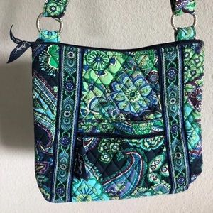 Vera Bradley green paisley crossbody